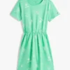 Abito T-shirt con stampa primaverile per bambini Abito T-shirt con stampa primaverile per bambini