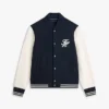 Bomber in spugna pesante con monogramma in script Bomber in spugna pesante con monogramma in script
