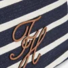 Borsa a secchiello con monogramma in script e righe bretoni