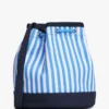 Borsa a secchiello in tela a righe per bambini