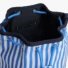 Borsa a secchiello in tela a righe per bambini