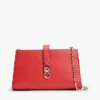 Borsa a tracolla con catena e monogramma lucido