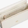 Borsa a tracolla con patta e monogramma lucido
