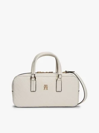 Borsa a tracolla East-West con monogramma su tutta la superficie