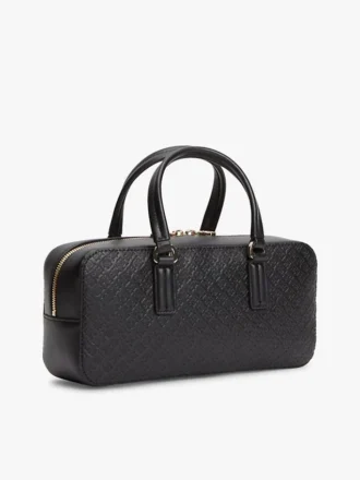 Borsa a tracolla East-West con monogramma su tutta la superficie