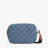 Borsa a tracolla in denim con stampa bandiera all-over Borsa a tracolla in denim con stampa bandiera all-over