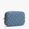 Borsa a tracolla in denim con stampa bandiera all-over Borsa a tracolla in denim con stampa bandiera all-over