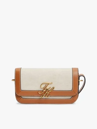 Borsa a tracolla in tela con monogramma Borsa a tracolla in tela con monogramma