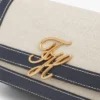Borsa a tracolla in tela con monogramma Borsa a tracolla in tela con monogramma