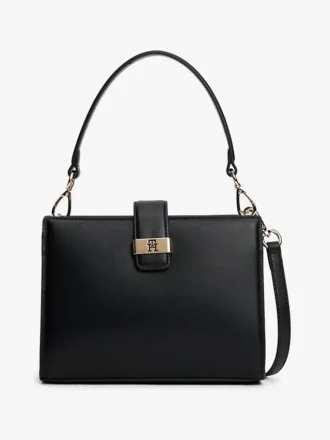 Borsa a tracolla mini con chiusura monogramma