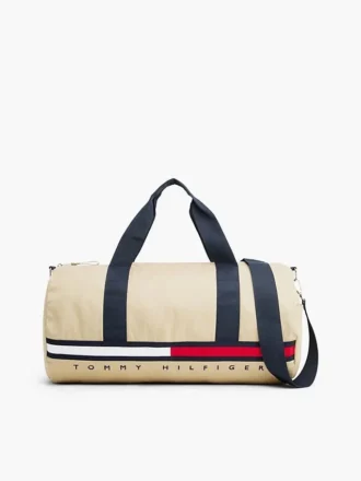 Borsa da viaggio con logo a strisce e bandiera
