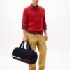 Borsa da viaggio con logo a strisce e bandiera