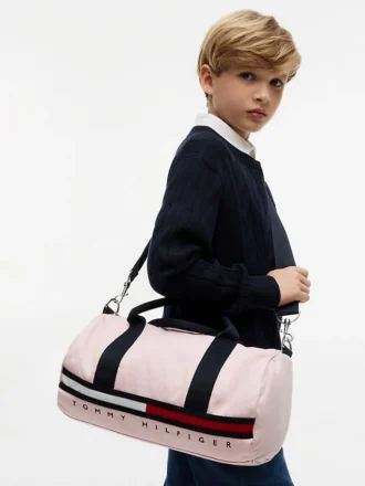 Borsa da viaggio con logo a strisce e bandiera per bambini