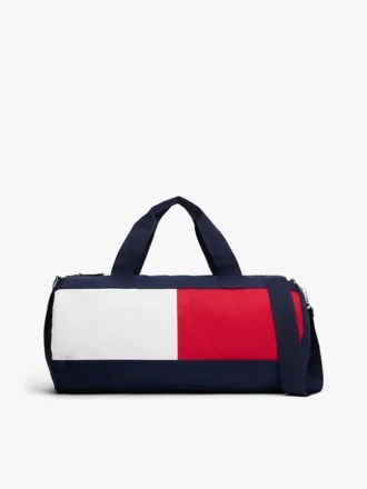 Borsa da viaggio con logo bandiera a blocchi di colore