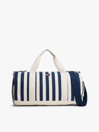 Borsa da viaggio in tela a righe nautiche
