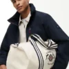 Borsa da viaggio in tela con stemma nautico Borsa da viaggio in tela con stemma nautico