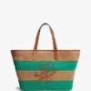Borsa tote all’uncinetto a righe nautiche Borsa tote all’uncinetto a righe nautiche