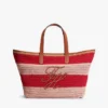Borsa tote all’uncinetto a righe nautiche Borsa tote all’uncinetto a righe nautiche