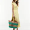 Borsa tote all’uncinetto a righe nautiche Borsa tote all’uncinetto a righe nautiche