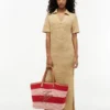 Borsa tote all’uncinetto a righe nautiche Borsa tote all’uncinetto a righe nautiche