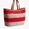 Borsa tote all’uncinetto a righe nautiche Borsa tote all’uncinetto a righe nautiche