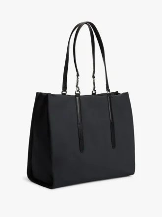 Borsa tote idrorepellente con monogramma in script