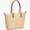 Borsa tote in rafia con logo monogramma