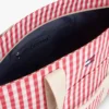 Borsa tote in tela a quadretti Borsa tote in tela a quadretti
