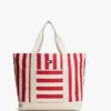 Borsa tote in tela a righe nautiche Borsa tote in tela a righe nautiche