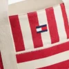 Borsa tote in tela a righe nautiche Borsa tote in tela a righe nautiche