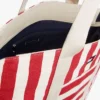 Borsa tote in tela a righe nautiche Borsa tote in tela a righe nautiche