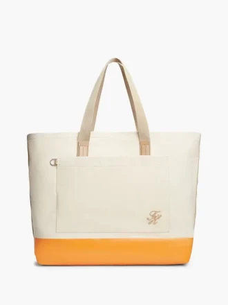 Borsa tote in tela color block