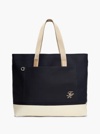 Borsa tote in tela color block