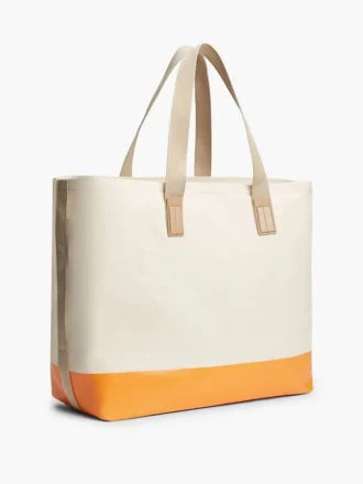Borsa tote in tela color block