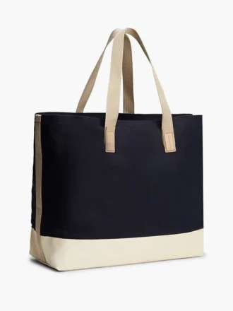 Borsa tote in tela color block