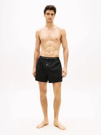 Boxer con logo ricamato