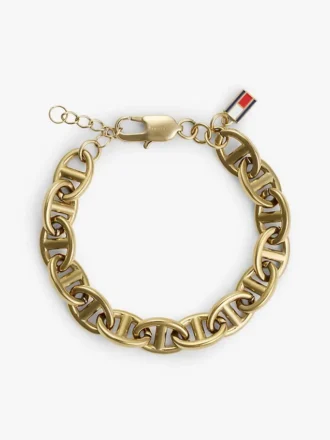 Bracciale a catena con maglie marinare placcato oro