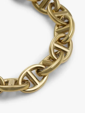 Bracciale a catena con maglie marinare placcato oro