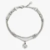 Bracciale a doppio giro con ciondolo a forma di cuore Bracciale a doppio giro con ciondolo a forma di cuore