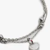 Bracciale a doppio giro con ciondolo a forma di cuore Bracciale a doppio giro con ciondolo a forma di cuore