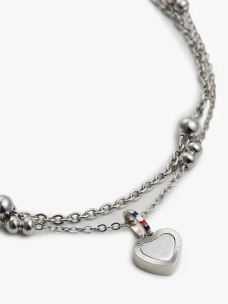 Bracciale a doppio giro con ciondolo a forma di cuore