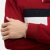 Bracciale a maglie con bandiera Bracciale a maglie con bandiera