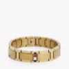 Bracciale a maglie piatte con dettagli a righe Bracciale a maglie piatte con dettagli a righe