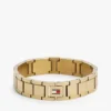 Bracciale a maglie piatte con dettagli a righe Bracciale a maglie piatte con dettagli a righe