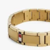 Bracciale a maglie piatte con dettagli a righe Bracciale a maglie piatte con dettagli a righe