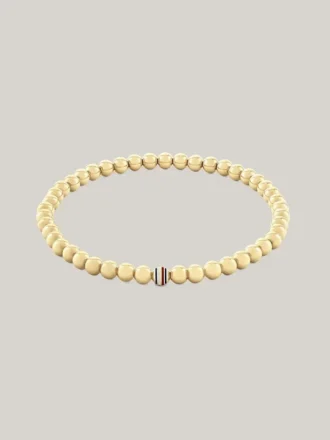 Bracciale con perline metalliche a righe