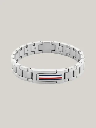 Bracciale in acciaio inossidabile con strisce a bandiera