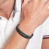 Bracciale in acciaio inossidabile con strisce a bandiera Bracciale in acciaio inossidabile con strisce a bandiera