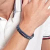 Bracciale in acciaio inossidabile con strisce a bandiera Bracciale in acciaio inossidabile con strisce a bandiera
