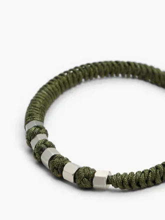 Bracciale in nylon intrecciato regolabile